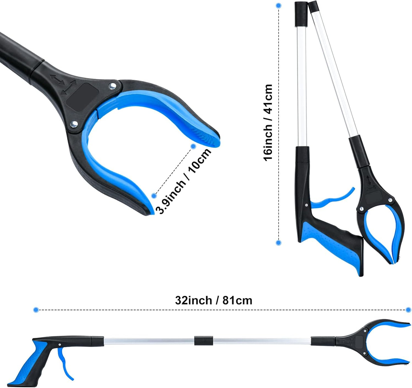 Foldable Grabber With 360° Swivel Clip