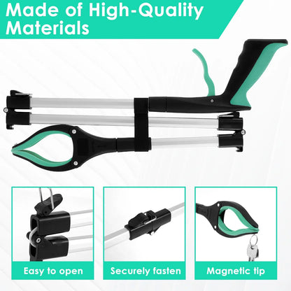 Foldable Grabber With 360° Swivel Clip